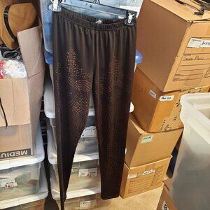 NEW ! Authentic Icon Dog Legging Black Gold Size S
